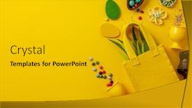  Presentation with sweets - Cool new slides with felt-easter-decorations-and-sweets backdrop and a gold colored foreground