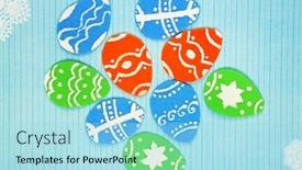  Presentation with craft - Slide deck consisting of felt-easter-eggs-on-craft background and a arctic colored foreground