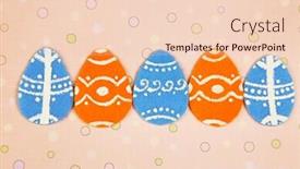  Presentation with craft - Beautiful slide deck featuring felt easter eggs on craft paper background backdrop and a lemonade colored foreground