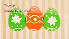  Presentation with craft - Slide deck consisting of felt easter eggs on craft paper background background and a lemonade colored foreground