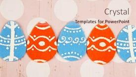  Presentation with craft - PPT layouts consisting of felt easter eggs on craft paper background background and a lemonade colored foreground