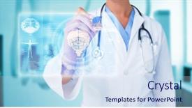  Presentation with medical biology - Cool new PPT theme with felt pen against medical biology backdrop and a sky blue colored foreground