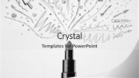  Presentation with pen - Colorful presentation enhanced with felt pen drawing sketchy arrows and lines backdrop and a white colored foreground