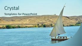  Presentation with nile river - Beautiful PPT layouts featuring felucca on nile river egypt backdrop and a cool aqua colored foreground