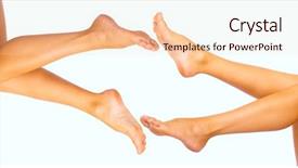  Presentation with coral reefs blue water beautiful sky - Audience pleasing PPT theme consisting of fem - beautiful woman legs over blue backdrop and a lemonade colored foreground