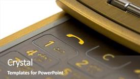  Presentation with mobile phone and germs - Amazing presentation design having fem - close-up of gold mobile phone backdrop and a gray colored foreground