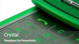  Presentation with phone - Presentation with fem - close-up of mobile phone background and a ocean colored foreground