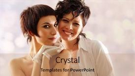  Presentation with women and babies - PPT theme having fem - women couple happy attractive background and a coral colored foreground