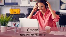  Presentation with creative marketing - Audience pleasing presentation design consisting of female-advertising-marketing-or-design backdrop and a coral colored foreground