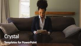  Presentation with elementary school african american female career day - Cool new PPT layouts with female african american real estate backdrop and a  colored foreground