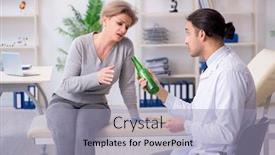  Presentation with alcoholic - Cool new presentation with female alcoholic visiting young male doctor backdrop and a light blue colored foreground