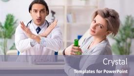  Presentation with alcoholic - Amazing presentation design having liver problems - female alcoholic visiting young male backdrop and a gray colored foreground