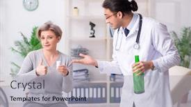  Presentation with alcoholic - PPT theme with female-alcoholic-visiting-young-male background and a light gray colored foreground