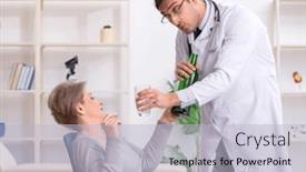  Presentation with alcoholic - Slides consisting of female-alcoholic-visiting-young-male background and a light blue colored foreground