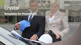  Presentation with black male female fashion - Amazing presentation having female architects stood by car backdrop and a gray colored foreground