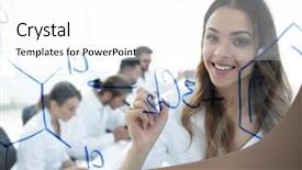  Presentation with female - PPT layouts with female assistant makes an entry background and a white colored foreground