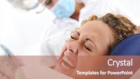  Presentation with quality hospital - Colorful slide deck enhanced with female at hospital visiting dentist backdrop and a  colored foreground