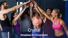  Presentation with athletes - Slides having  background and a  colored foreground