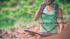  Presentation with hydration - Presentation featuring female athletic drinking water background and a seafoam green colored foreground