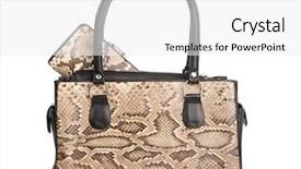  Presentation with python - Colorful theme enhanced with female bag from a skin of python on a white background backdrop and a white colored foreground