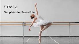  Presentation with ballet - Amazing presentation theme having female ballet dancer keep backdrop and a light gray colored foreground
