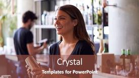  Presentation with cocktail bar - Audience pleasing slide set consisting of female-bartender-mixing-cocktail backdrop and a tawny brown colored foreground