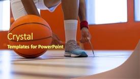  Presentation with basketball female - Theme featuring female-basketball-player-wearing-sports background and a tawny brown colored foreground