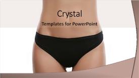  Presentation with mind and body balance - PPT theme with female body isolated on white background and a  colored foreground