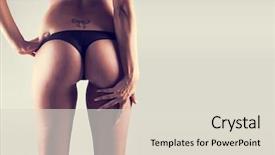  Presentation with black female - PPT layouts with female body isolated on white background and a lemonade colored foreground