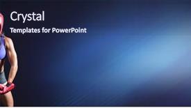  Presentation with fight two boxer boxing - Slide set enhanced with female boxer with motion transition background and a navy blue colored foreground