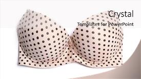  Presentation with connect dots abstract dark - Beautiful PPT theme featuring female bra with polka dots backdrop and a white colored foreground