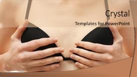  Presentation with breast surgery - Slide deck featuring tita - female breast closeup plastic surgery background and a lemonade colored foreground