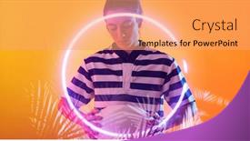  Presentation with orange abstract - 