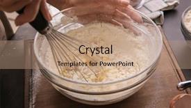  Presentation with dough - Beautiful presentation featuring female chef making dough backdrop and a  colored foreground