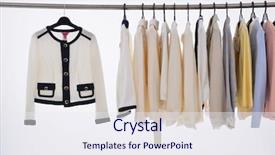  Presentation with china clothes washing - Slide deck consisting of female clothes of different coat background and a sky blue colored foreground