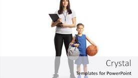  Presentation with basketball blue - 