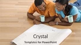  Presentation with elementary school african american female career - Theme with female couple lying on floor background and a lemonade colored foreground