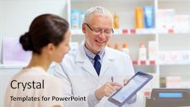  Presentation with digital healthcare - Slides consisting of female customer with digital background and a lemonade colored foreground