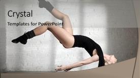  Presentation with illusion - Colorful presentation enhanced with a beautiful pose illusion backdrop and a light gray colored foreground