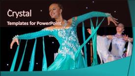 Presentation with waltz - Amazing presentation design having female dancer performs at dance backdrop and a  colored foreground