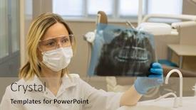  Presentation with jaw - Cool new slide set with x-ray image of jaw backdrop and a coral colored foreground