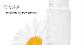  Presentation with daisy - Beautiful slide deck featuring female-deodorant-and-daisy-flower backdrop and a white colored foreground
