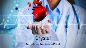  Presentation with medical dna - Audience pleasing slides consisting of female doctor against blue dna backdrop and a light blue colored foreground