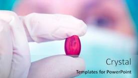  Presentation with medical business - PPT theme having female-doctor-holding-a-red background and a arctic colored foreground