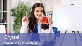  Presentation with blood transfusion - Slide set with female doctor in blood transfusion background and a ocean colored foreground