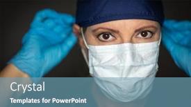  Presentation with surgical nurse - Slide set enhanced with female-doctor-or-nurse-wearing background and a teal colored foreground