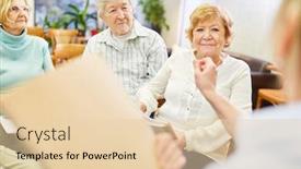  Presentation with questionnaire - Presentation enhanced with female-doctor-with-a-questionnaire background and a lemonade colored foreground