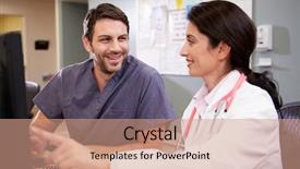  Presentation with teamwork nurse doctor - Cool new presentation theme with candles shape heart pink color backdrop and a  colored foreground.