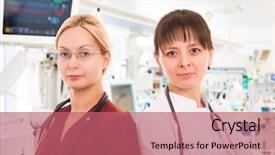  Presentation with intensive care unit - Amazing PPT theme having wood background sweet basil leaf backdrop and a coral colored foreground