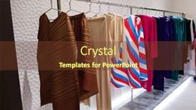  Presentation with female - Theme enhanced with female-dress-with-jacket-coat background and a tawny brown colored foreground